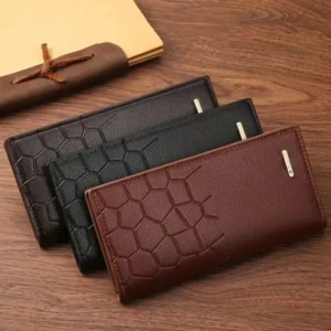 Premium Leather Wallet for Men – Stylish Croc Texture & Durable Design