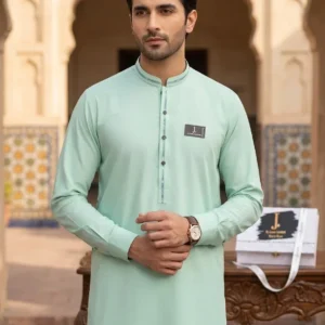 Men Boski Plain Green Suit Summer