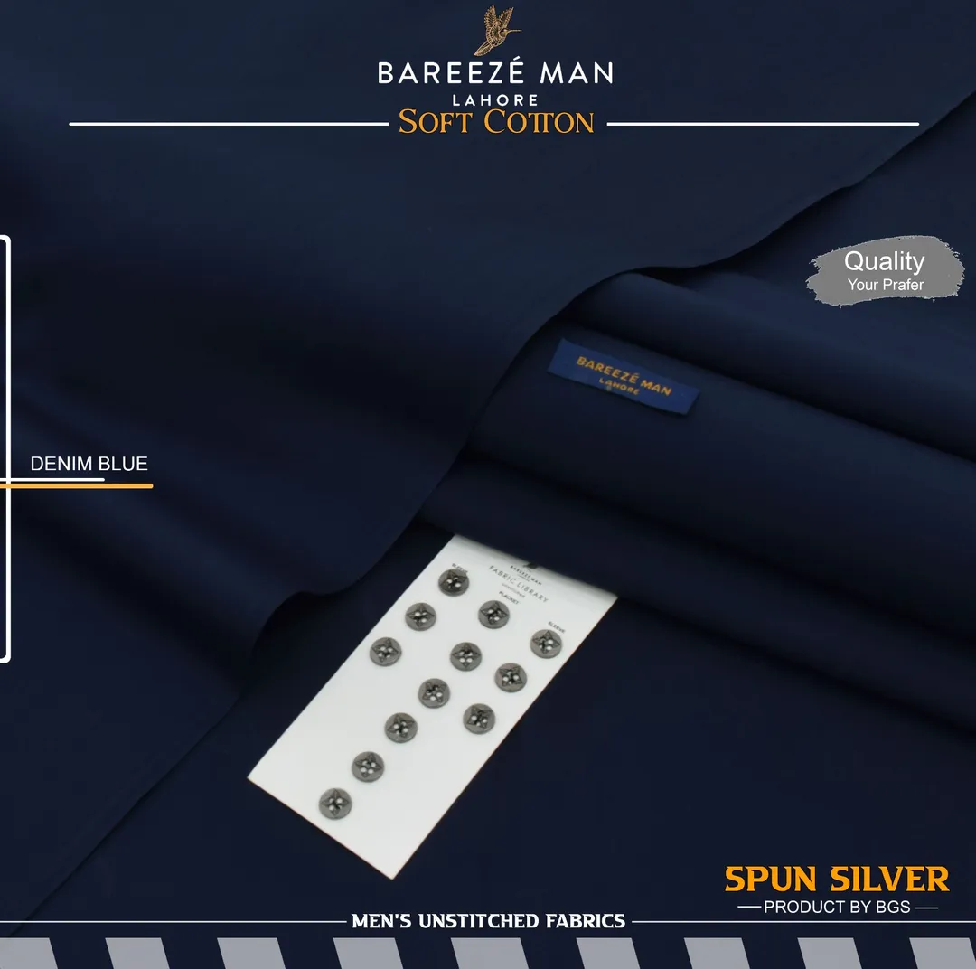 Men Unstitched Cotton Suit Multicolor Summer