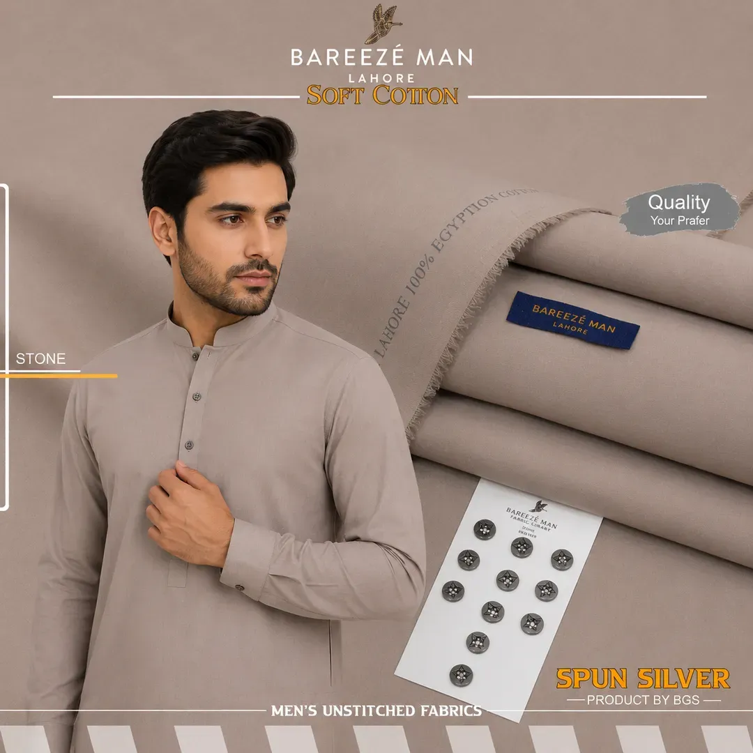 Men Unstitched Cotton Suit Multicolor Summer