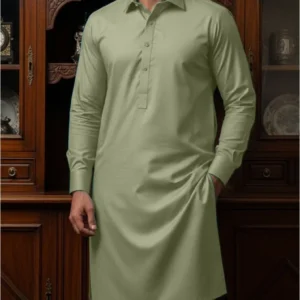 Men Cotton Plain Suit Summer Wear