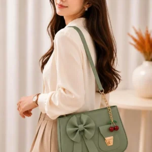 Women's Leather Plain Shoulder Bag