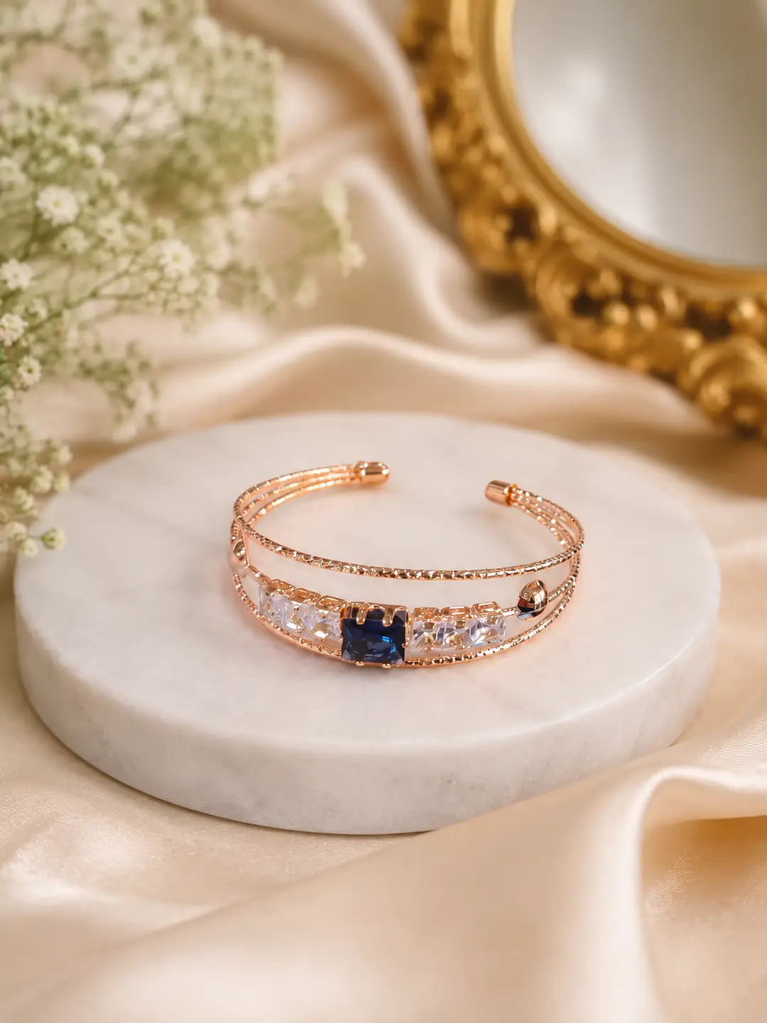 1 Pc Modern Design Gold Plated Crystal Kara Bracelet 3 to 10 year girls