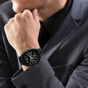Men’s Black Plastic Analogue Watch Lightweight Casual Wear