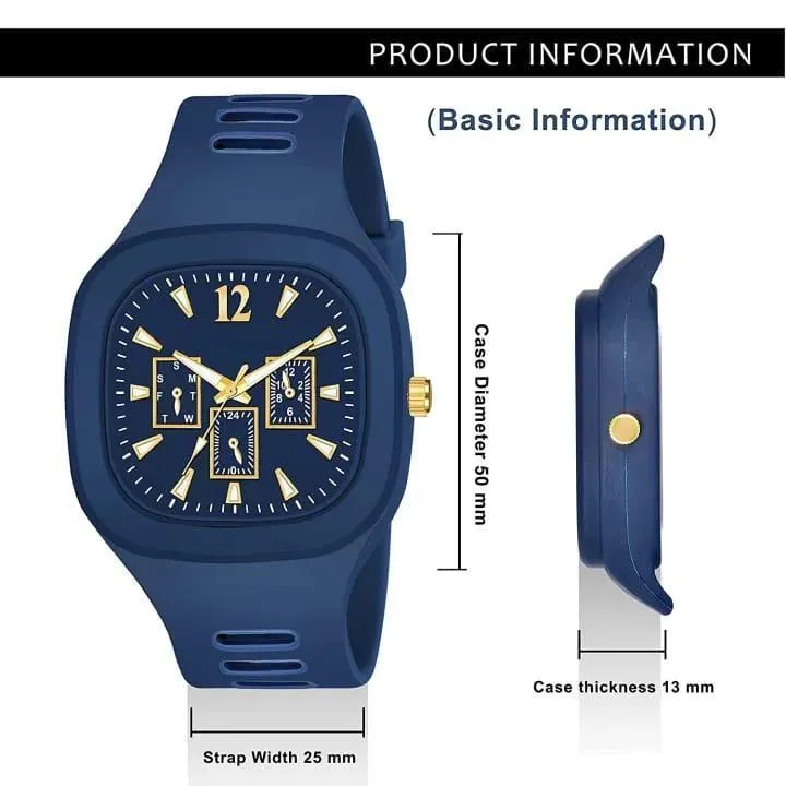 Men's Black Plastic Analogue Watch Lightweight Casual Wear