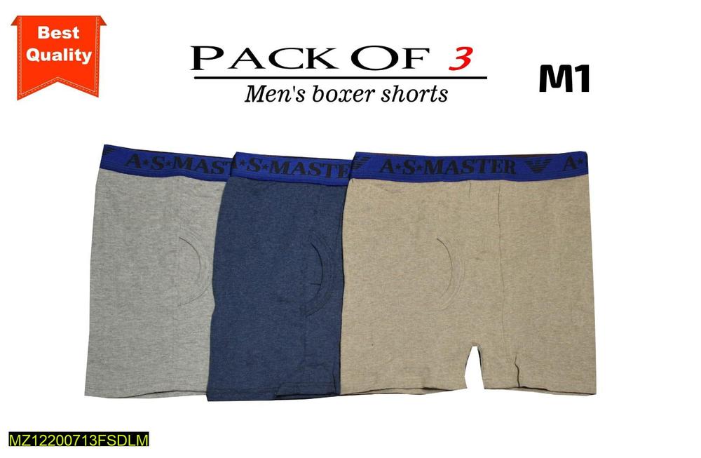 Men Cotton Boxers Pack of 3 Premium Breathable