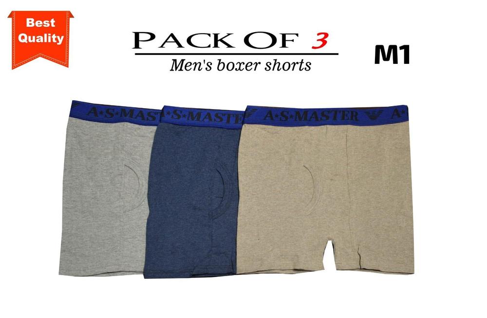 Men Cotton Boxers Pack of 3 Premium Breathable