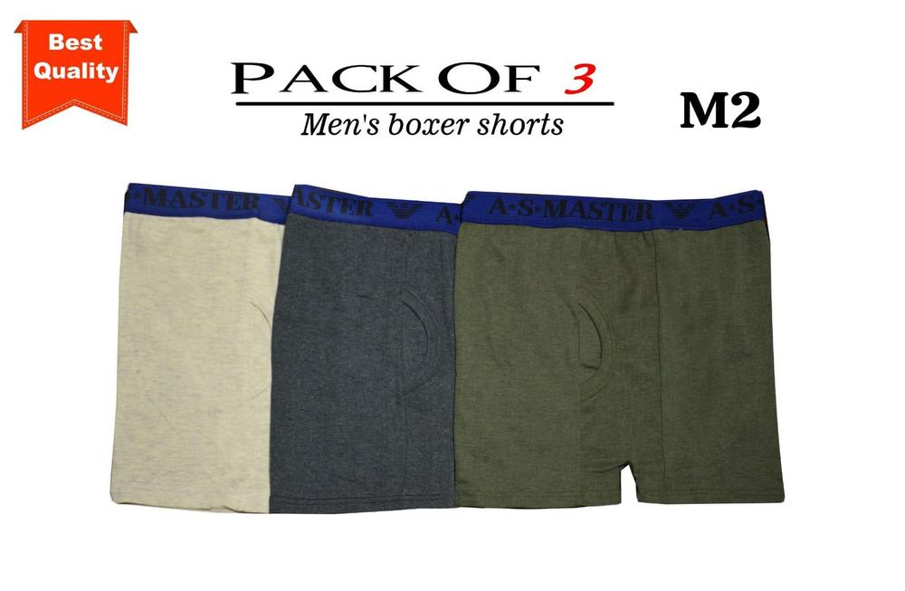 Men Cotton Boxers Pack of 3 Premium Breathable