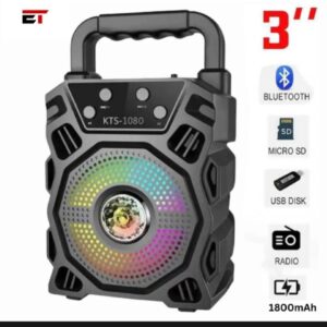 Bluetooth Speaker Black Aluminum Portable Party Use