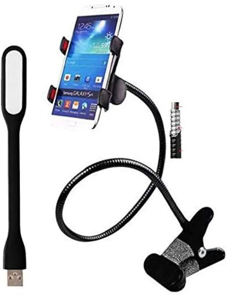 Portable Flexible Phone Holder Black ABS