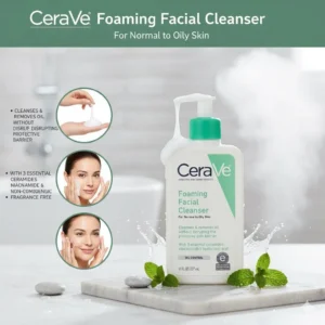 CeraVe Foaming Facial Cleanser 300ml Normal to Oily Skin Whitening & Exfoliating