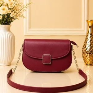 Women’s Leather Plain Shoulder Bag