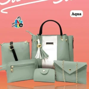 Women’s PU Leather Plain Hand Bag Set
