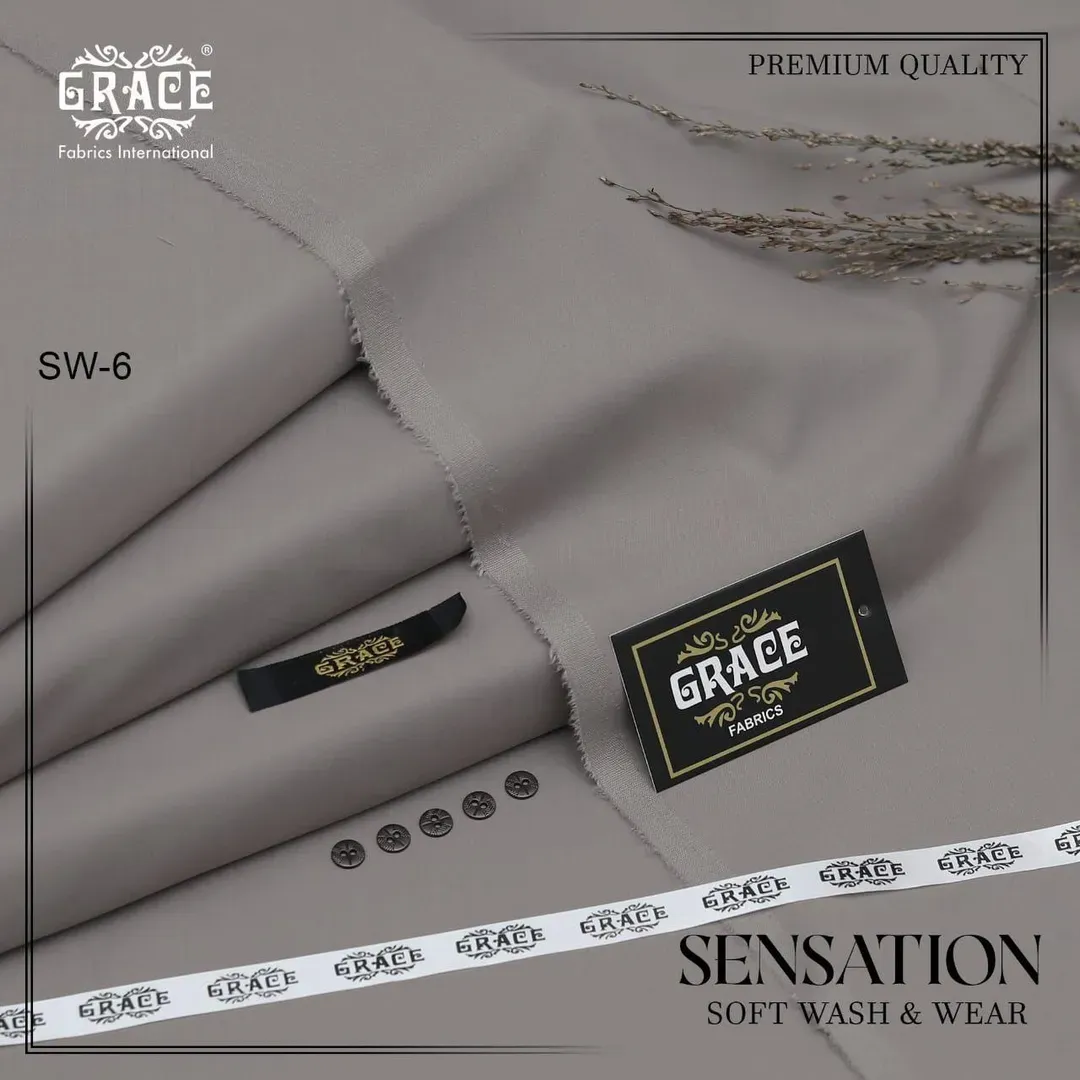 Men's Wash & Wear Plain Suit Grey All Season
