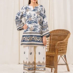 2 Pcs Women’s Stitched Doria Lawn Printed Shirt And Trouser