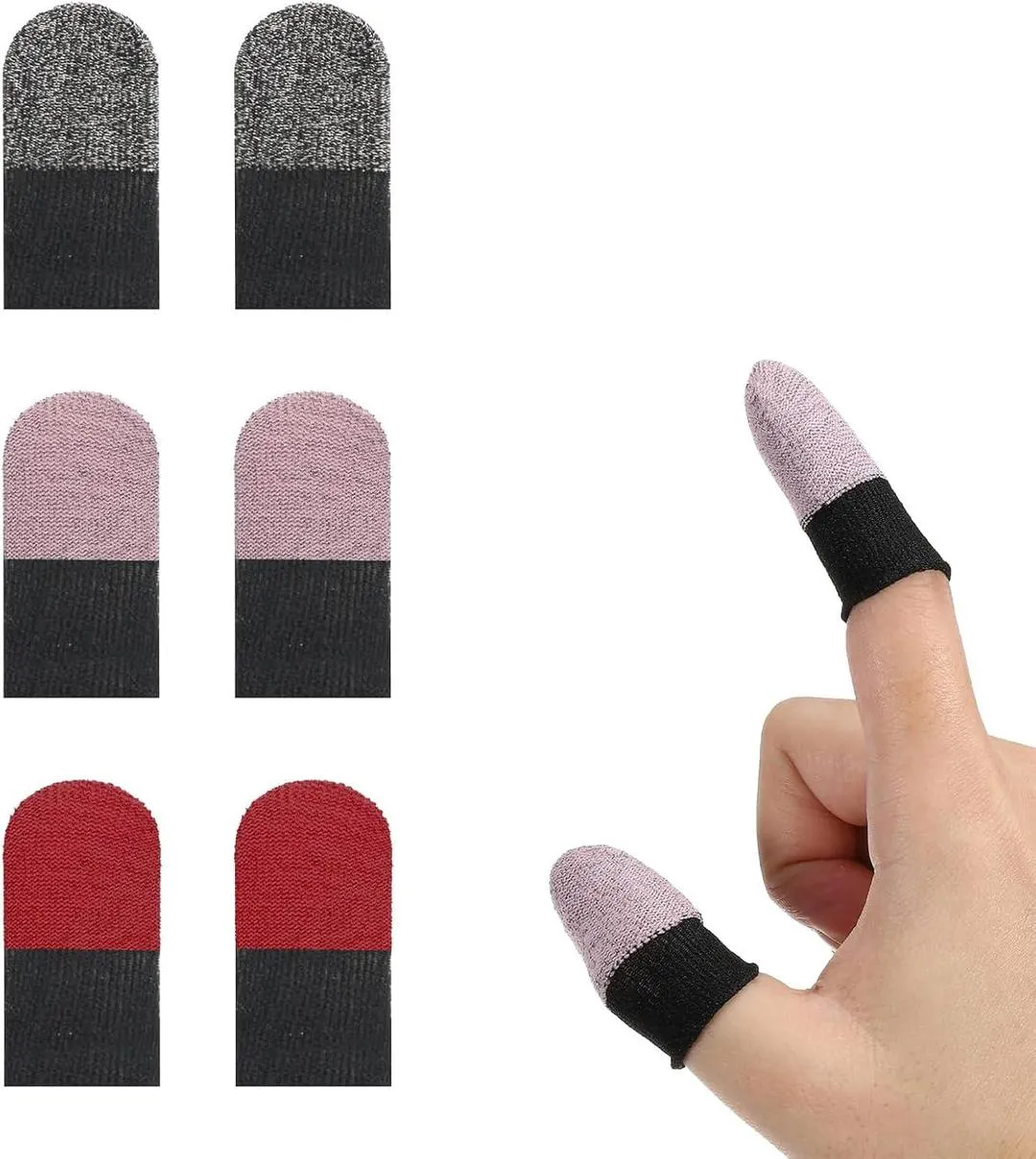 Gaming Finger Sleeves for PUBG Free Fire Anti Sweat Thumb Gloves Pack of 3