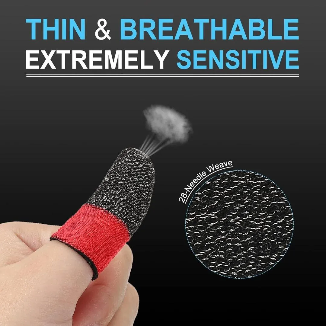 Gaming Finger Sleeves for PUBG Free Fire Anti Sweat Thumb Gloves Pack of 3