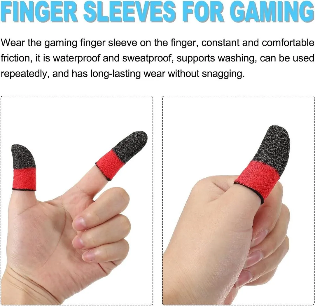 Gaming Finger Sleeves for PUBG Free Fire Anti Sweat Thumb Gloves Pack of 3