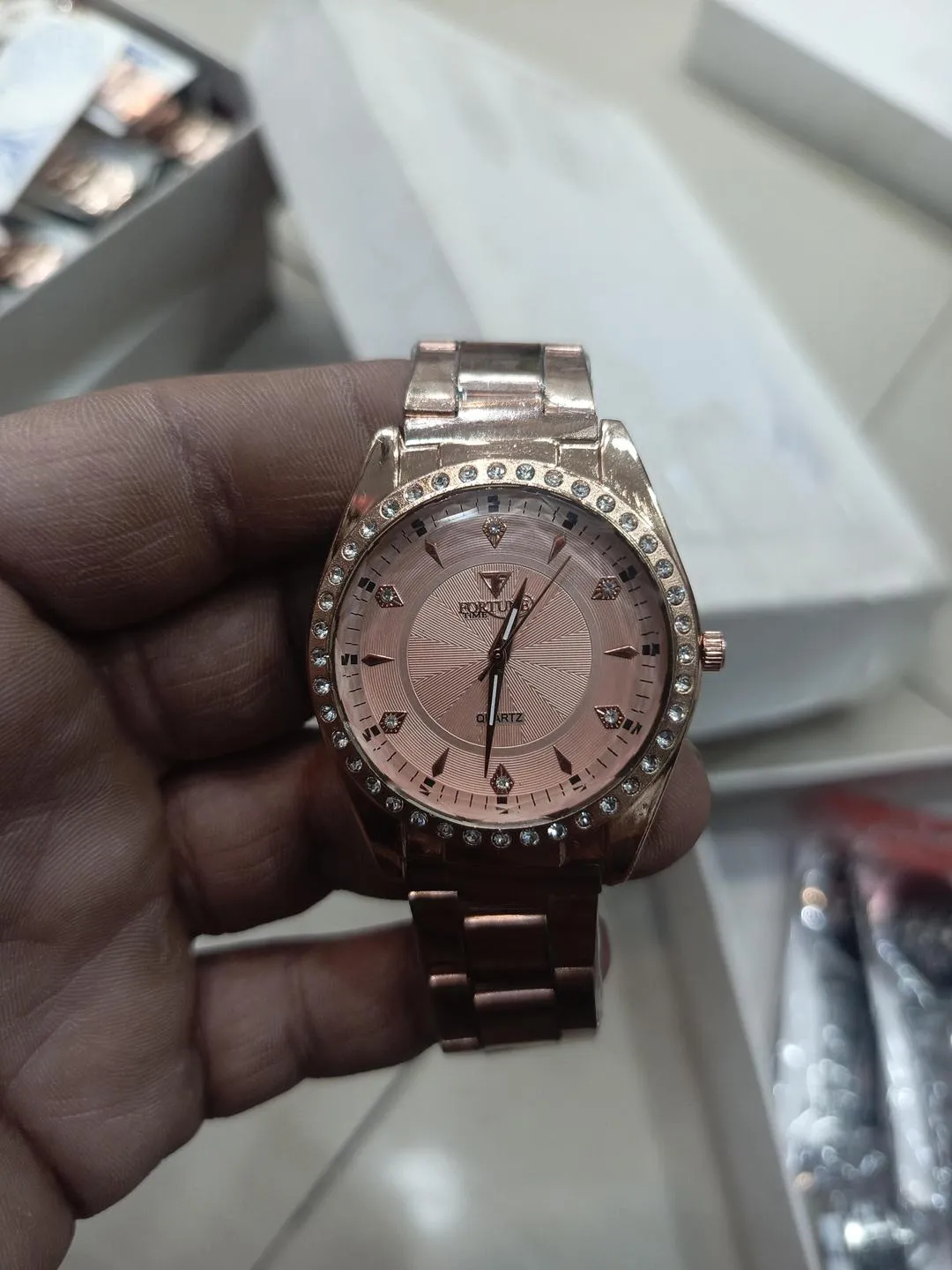 Rose Gold Women's Chain Strap Watch 22mm