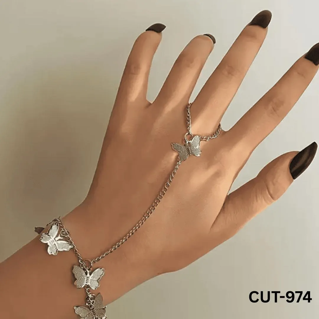 Silver Butterfly Chain Bracelet for Women Daily Wear