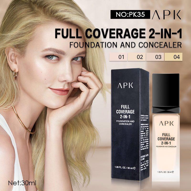 Liquid Foundation & Concealer Set Black Packaging