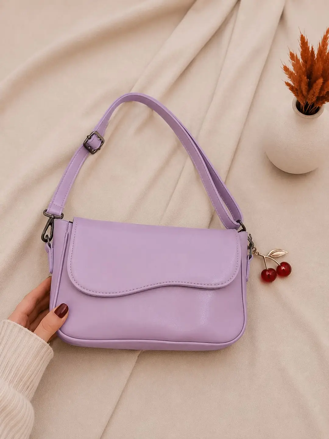 Girl's Leather Plain Purse