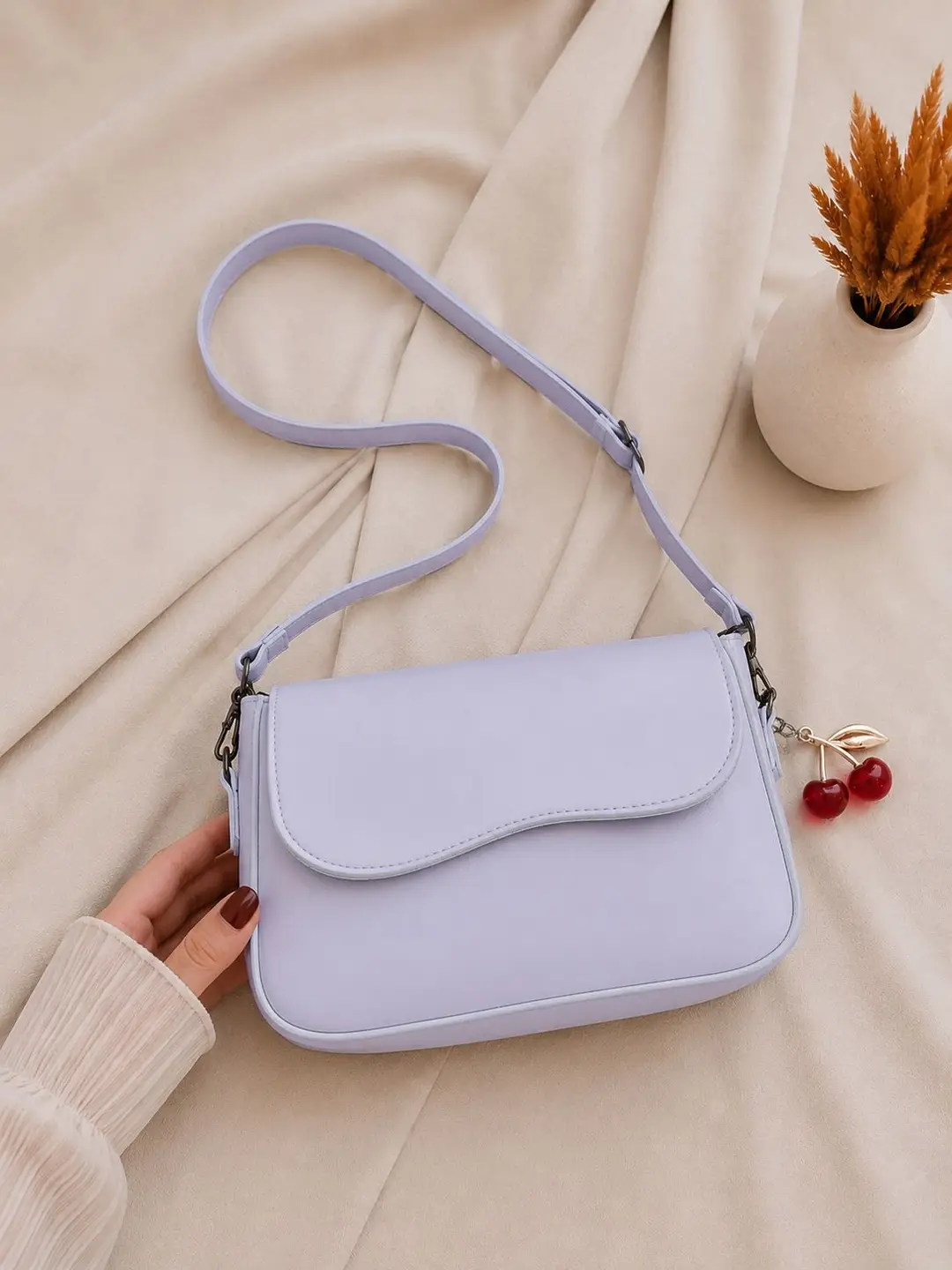 Girl's Leather Plain Purse