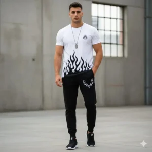 2 Pcs Men’s Dri Fit Printed Track Suit