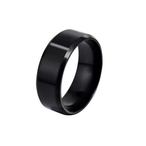 Men Titanium Black Heavy Duty Ring Modern Partywear