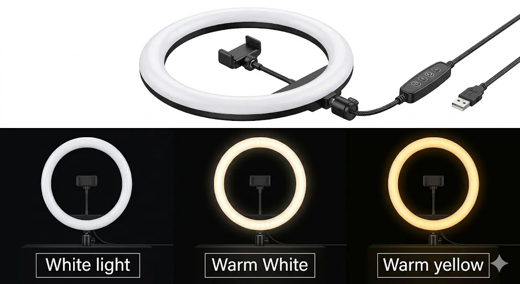 Portable Ring Light Without Stand