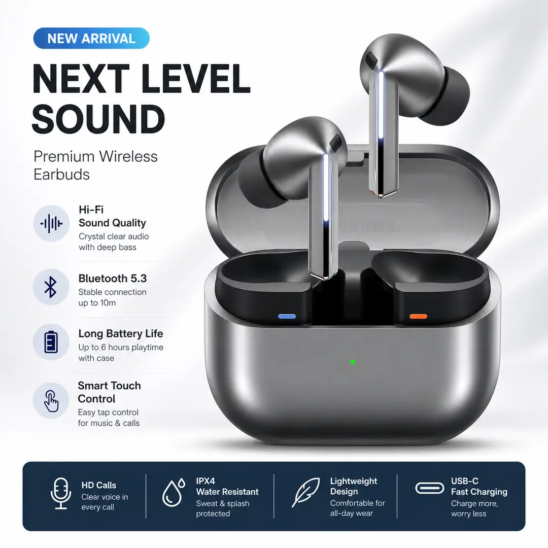 Samsung Galaxy Buds 3 Pro Black | ANC Wireless Bluetooth Earbuds | Adaptive AI Sound