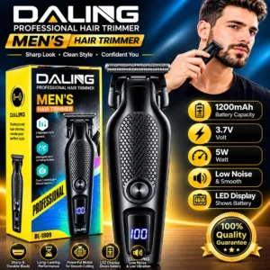 DALING DL-1909 Professional Hair Trimmer for Men | Cordless Rechargeable Hair & Beard Trimmer with Digital Display