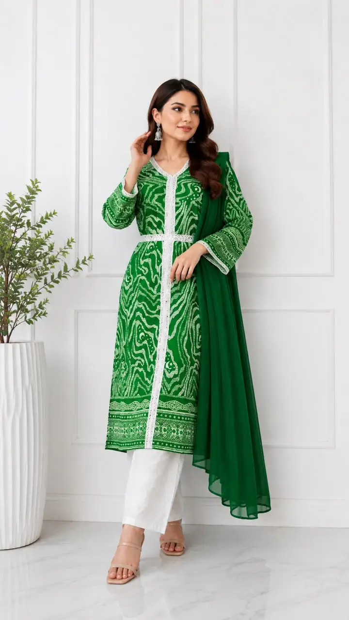 3Pcs Women's Stitched Lawn Digital Print Suit Maxi with Embroided Trousers