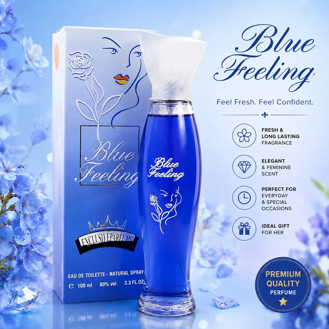 Blue Feeling Eau De Toilette by Exclusive Parfums (100ml) – Fresh Floral-Aquatic Perfume for Women