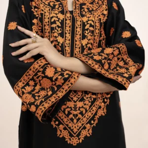 2 Pcs Women’s Stitched Arabic Lawn Embroidered Shirt And Trouser