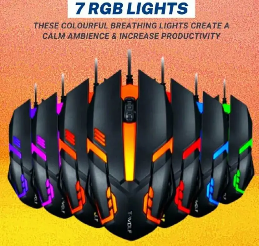 Compact Wireless RGB Gaming Mouse - 1 Pcs