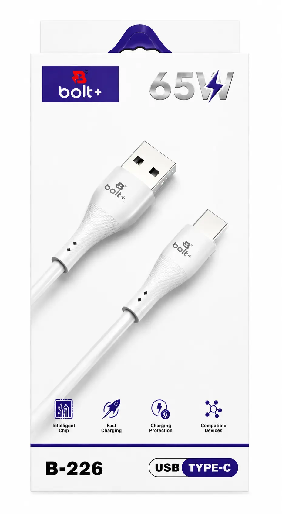 1Meter 65W USB to Type-C Fast Charging Cable | PD Fast Charge | Data Sync Cable for Android Devices