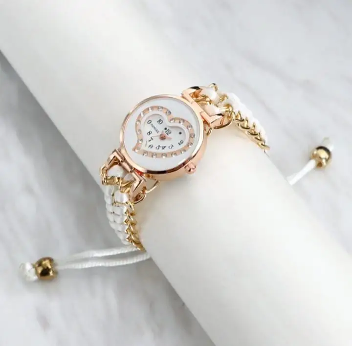 Heart Shaped Stylish Women's Bracelet Watch