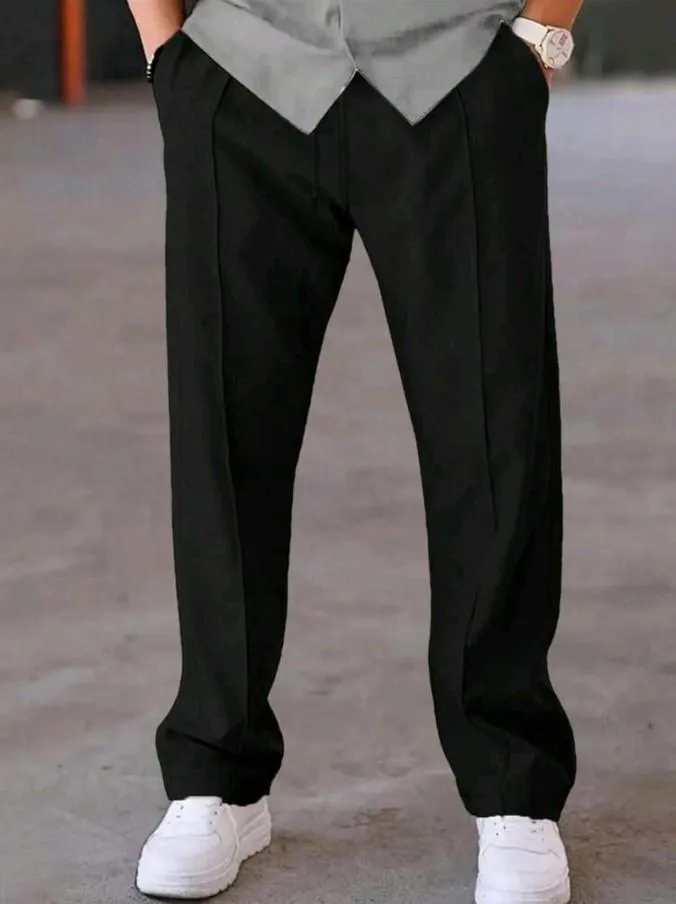 Men's Dri Fit Plain Trouser - 1 Pc in Black