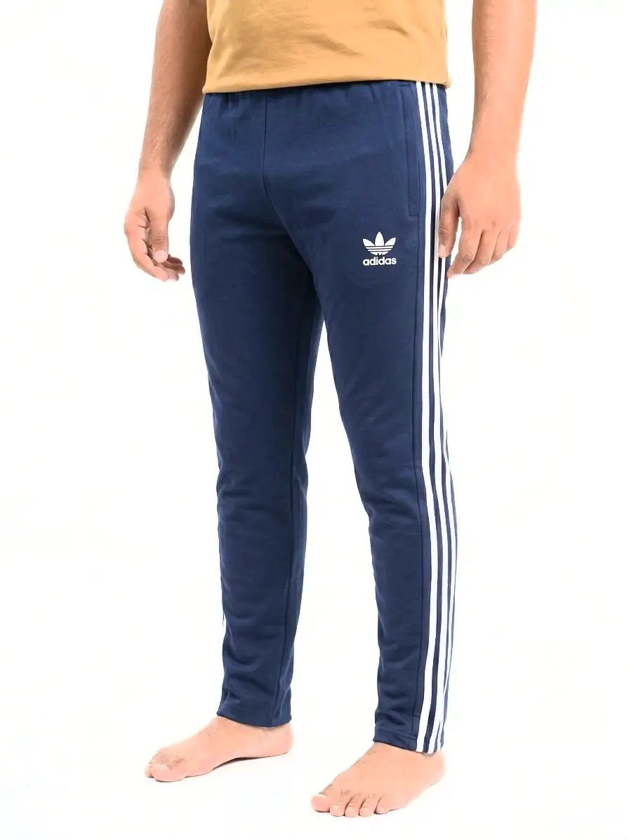 Men's  Blue Jersey Printed Trouser