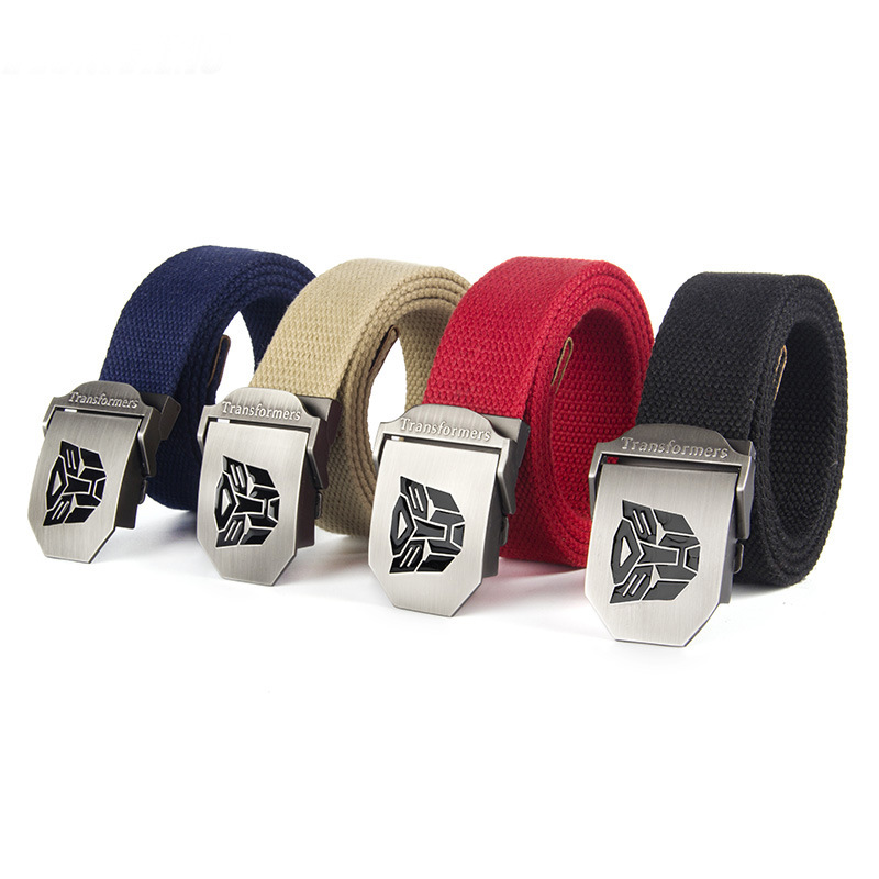 Transformers Canvas Belt for Men Casual Black