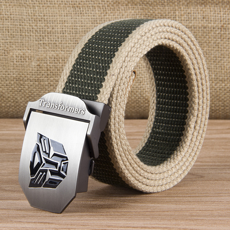 Transformers Canvas Belt for Men Casual Black