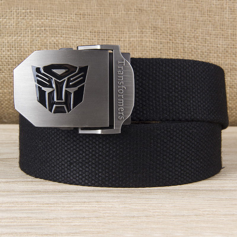 Transformers Canvas Belt for Men Casual Black