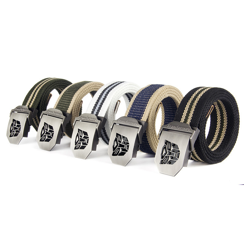 Transformers Canvas Belt for Men Casual Black