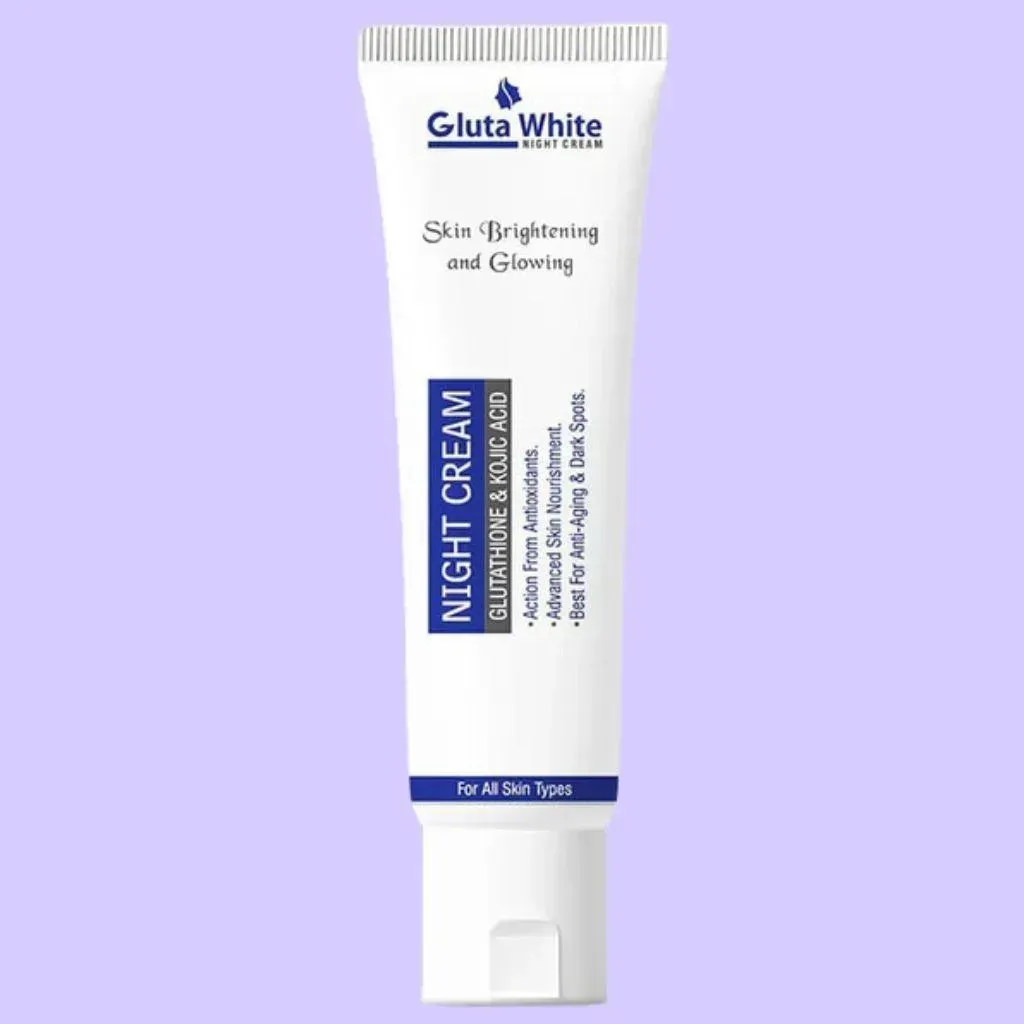 Gluta White Night Cream 50gm All Skin Types Whitening Brightening
