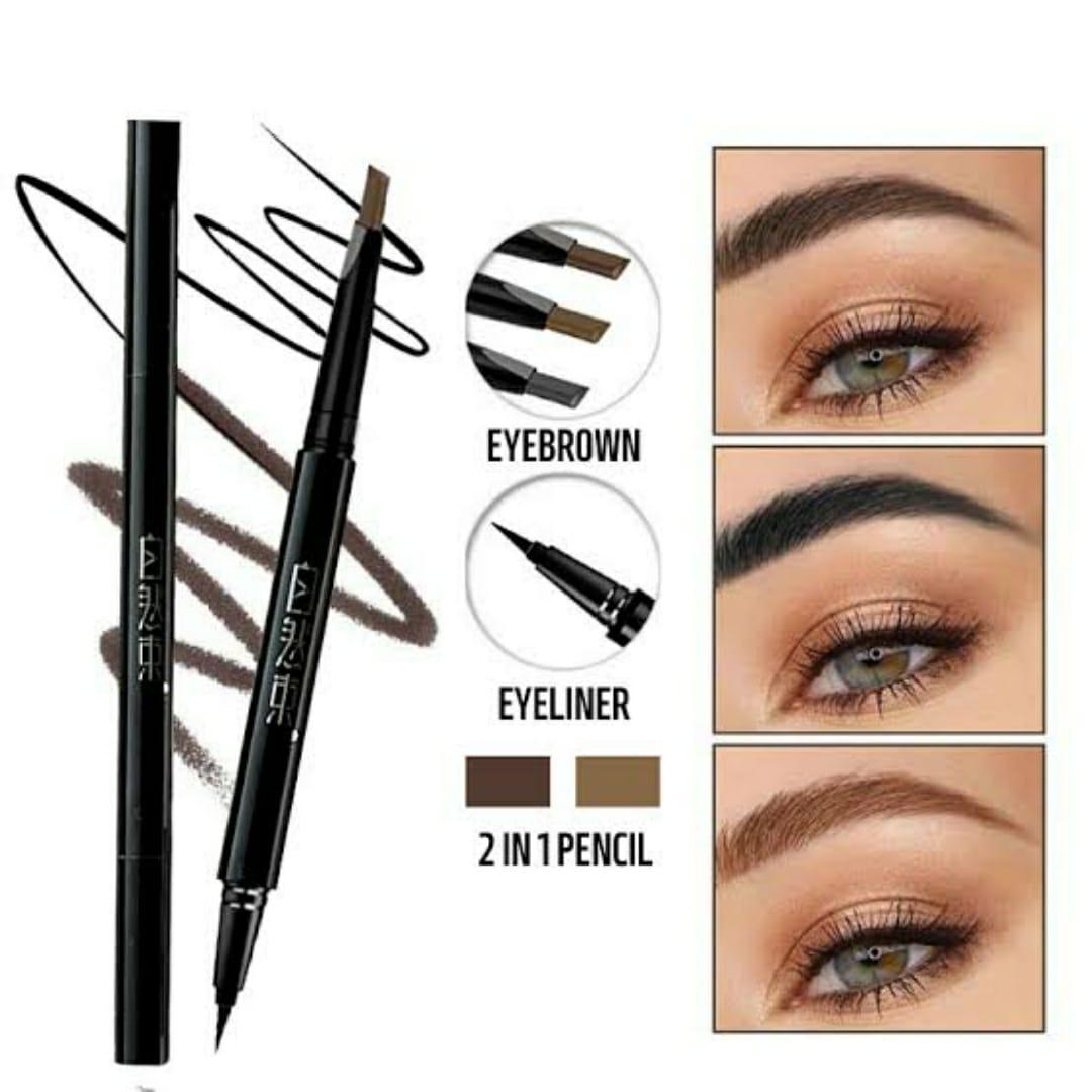 2 in 1 Eyebrow & Eyeliner Pen Black