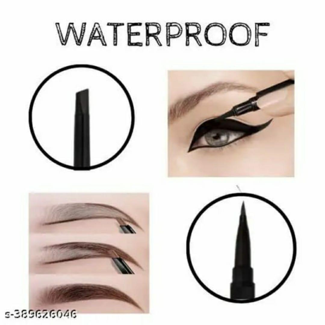 2 in 1 Eyebrow & Eyeliner Pen Black