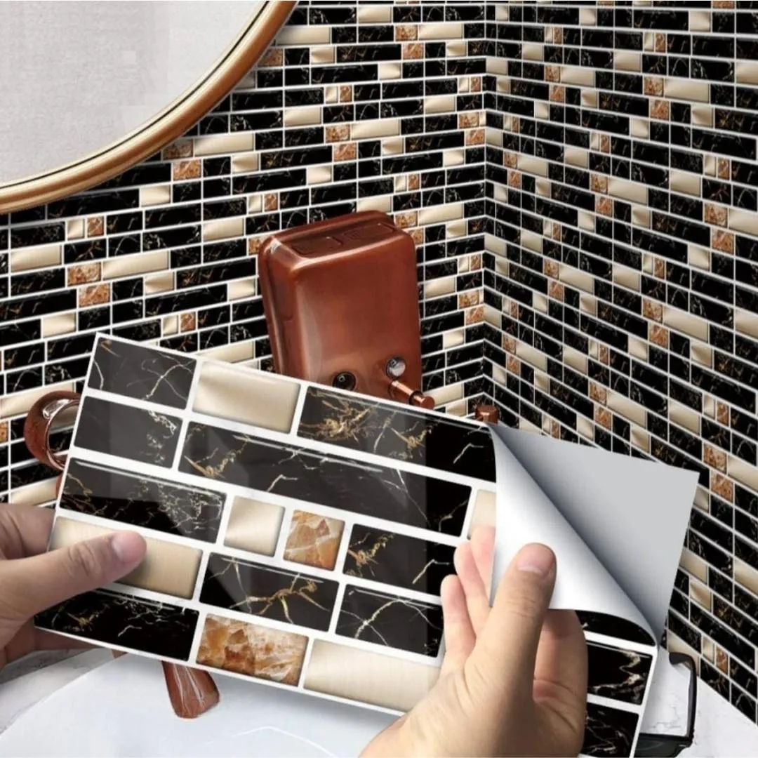 Wall Sticker Marble Design Waterproof Easy Apply