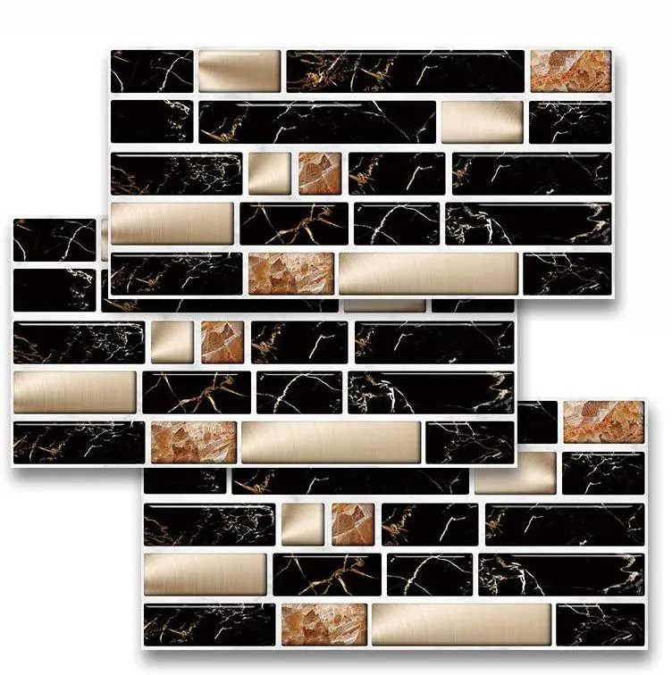 Wall Sticker Marble Design Waterproof Easy Apply