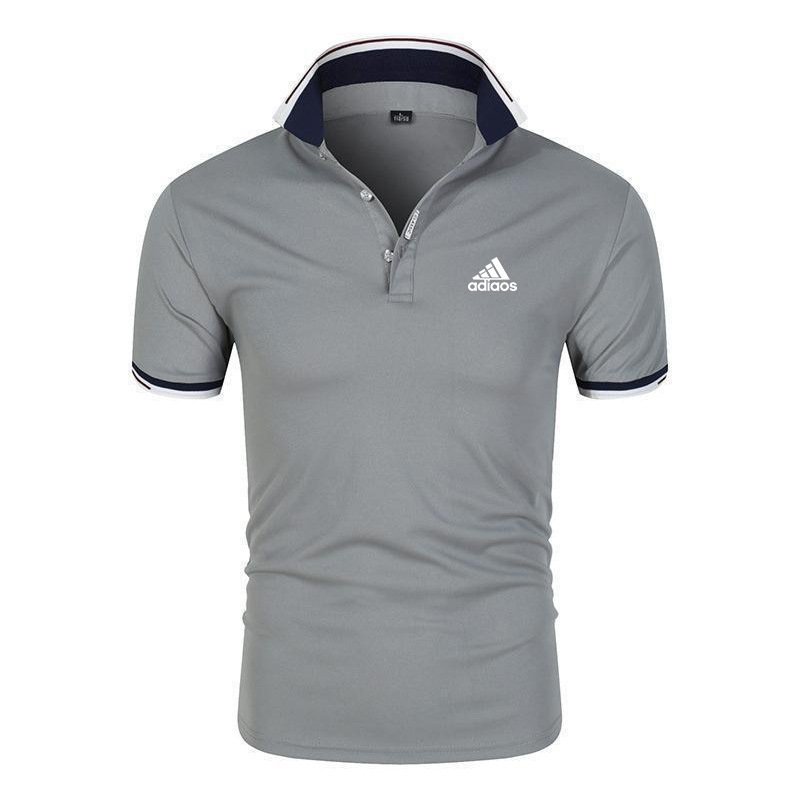 Men Slim Fit Polo Shirt White Navy Trim